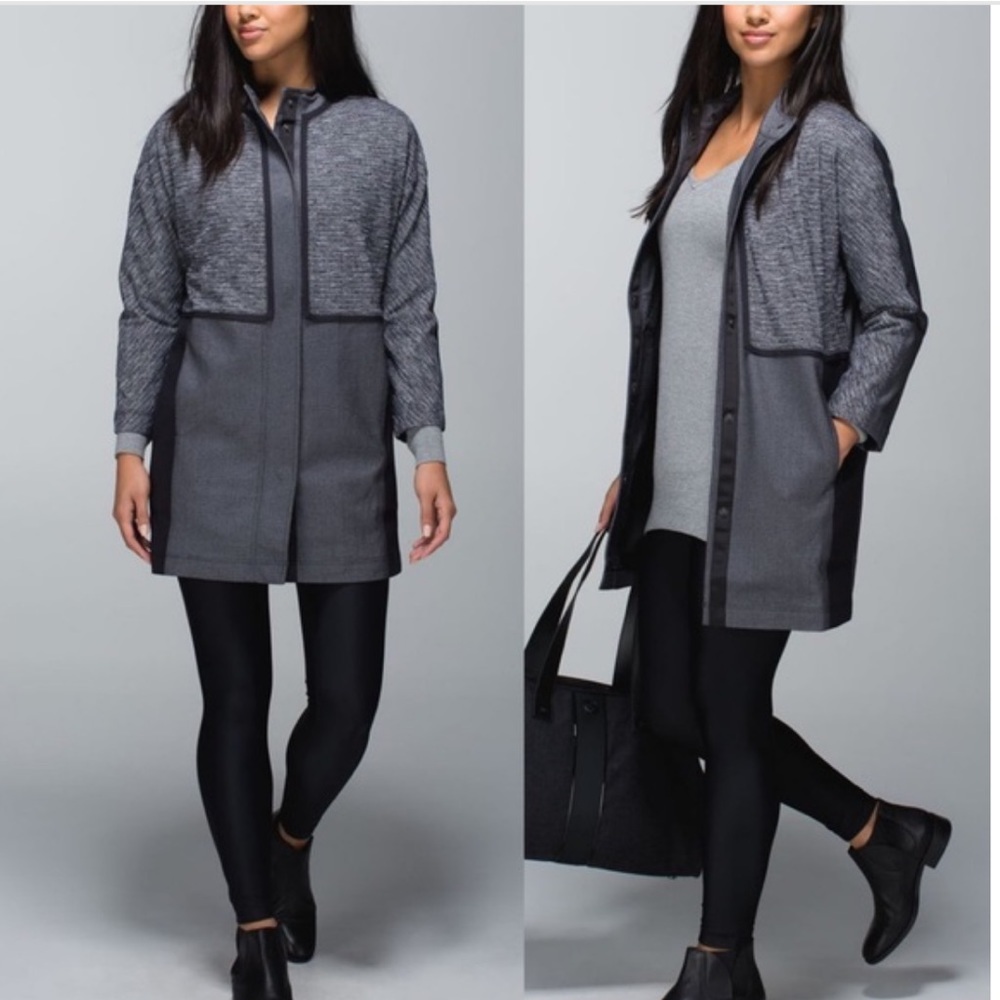 Lululemon Cocoon Car Coat Jacket Pockets Light Lined Oversized Stretch Cardigan